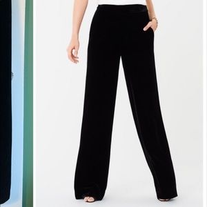 Ann Taylor Vintage Velvet Silk Blend Wide Leg Pants Size 4